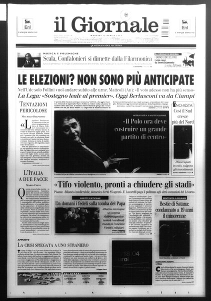 Il giornale : quotidiano del mattino